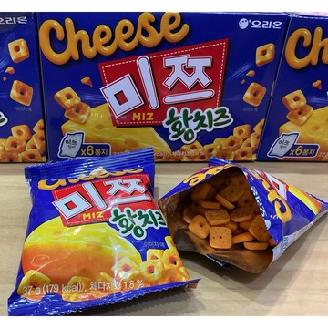 【韓國🇰🇷ORION 好麗友】MIZ 經典黃起司迷你餅乾| 濃郁切達起司 酥脆小餅乾（拆賣袋裝）