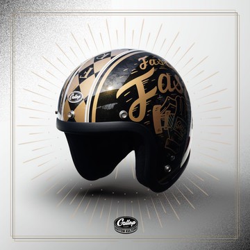 GALLOP Freedom Racer HELMET 自由賽車手 3/4 半罩安全帽 烏金黑