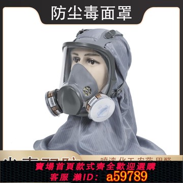 【台灣公司 可打統編】防塵頭罩防工業粉塵顆粒物噴漆打磨防毒面具防異味一體式防毒面罩