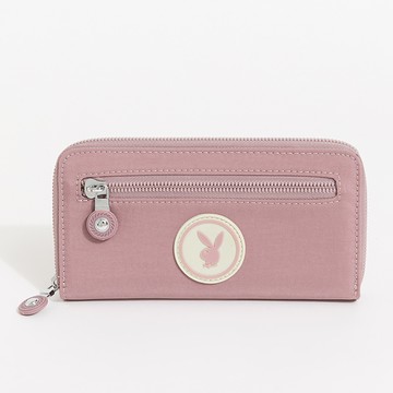 PLAYBOY - 拉鍊長夾  Daily Life系列 - 粉紫色