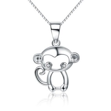 現貨+預購 925純銀項鍊鑲鑽吊墜-精緻可愛動物七夕情人節生日禮物女配件銀飾73am19【獨家進口】【米蘭精品】