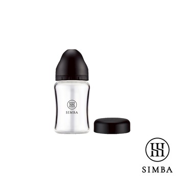 【黑潮來襲】小獅王辛巴 NO.2蘊蜜質金玻璃寬口萬用瓶180ml-新生適用