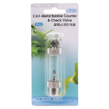 ISTA 伊士達 CO2錶頭 2合1金屬氣泡計數器和止回閥  1個