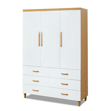 ASSARI-溫妮雙色4X7尺拉門衣櫃(寬121x深58x高192cm