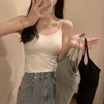 【砂糖夢境】純棉抹胸小吊帶女學生ins設計感防走光運動背心外穿內搭修身百搭