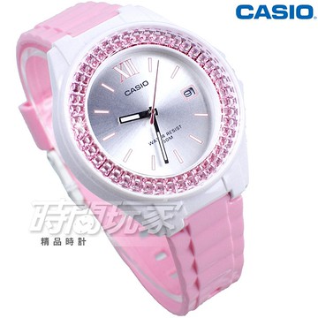 Casio卡西歐lx 500h 4e3 運動甜心晶鑽休閒錶防水錶日期顯示窗白x粉色女錶lx 500h 4e3vdf Yahoo奇摩超級商城 Line購物