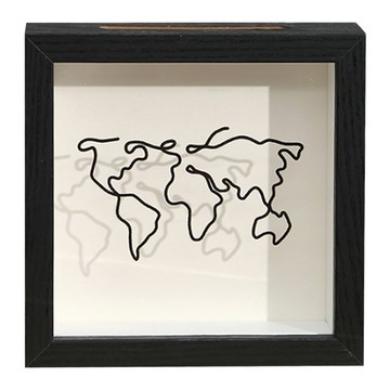 Time Leisure 地圖  1個  20 x 20cm  黑色