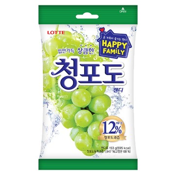 [家速配]LOTTE 青葡萄糖 153g