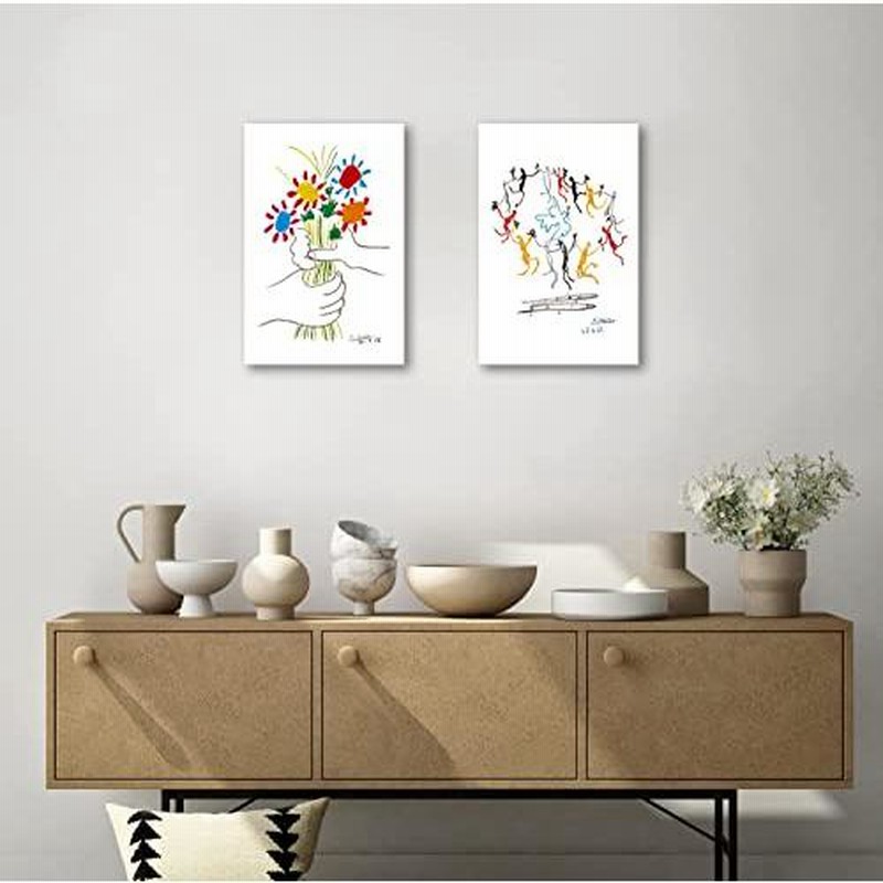 ピカソ 友情の花束 絵画 額付き
