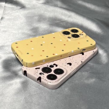 適用于蘋果14手機殼iPhone11/12/13/pro女潮max保護套XR新款XS菲林硬殼7/8全包plus防摔ins簡約潑墨小愛心SE3