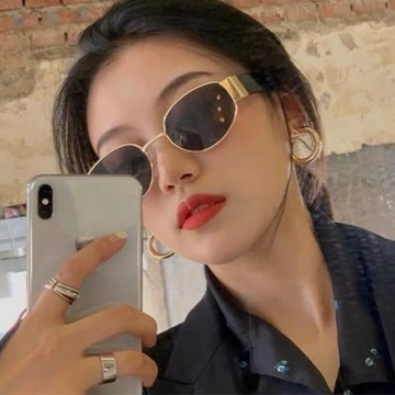 歐美復古小框墨鏡女潮ins風街拍抖音眼鏡蹦迪韓版沙灘度假太陽鏡