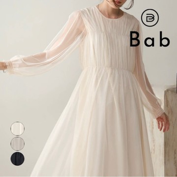 現貨🇯🇵Bab 新品入荷 前後兩穿 精緻薄紗 連衣裙 洋裝 日系穿搭 冬天女裝