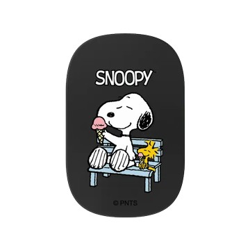固架 MAX- MagSafe 兼容 黑 - 史努比 Snoopy - Chill吃冰淇淋
