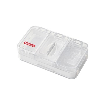 【日本Imakara】三合一切藥/磨粉/儲藥雙層多格藥盒-3入