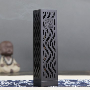 紅木豎香爐家用室內檀香爐紫光檀熏香爐沉香盒線香爐香插香座