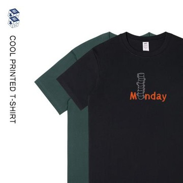 男裝日式復古夏季新款上衣女式圓領字母印花短袖t恤男純棉潮牌tee
