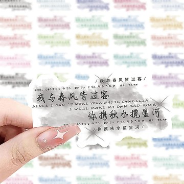 精選好物🌟120張莫蘭迪色系文字貼紙ins治愈勵志文字小清新簡約裝飾diy貼畫