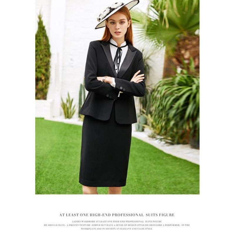 RALPH LAUREN ブラックスーツ　ジャケット　膝丈タイトスカート AOYAMA 【洋服の青山】セットアップ可 タイトスカート ひざ丈