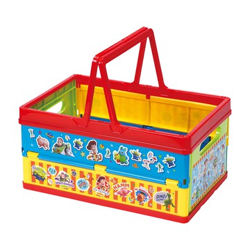 Skater BWOT13 可折疊收納手提置物籃  38 x 25 x 19.5cm  紅色 + 黃色 + 藍色  1個