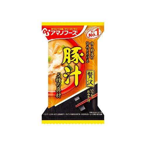 (アマノフーズ いつものおみそ汁贅沢 豚汁 ×10個  豚肉、ごぼう、にんじん、たまねぎ、ねぎ