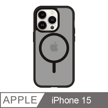 iPhone 15 6.1吋 BLAC Aurora極光霧透 MagSafe iPhone手機殼 靜謐黑