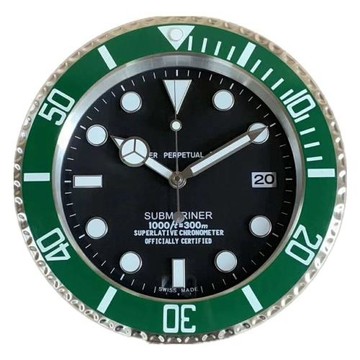 wall clock 工廠直銷 R L X 水鬼 GMT SEA 迪通拿 14寸金屬表掛鐘