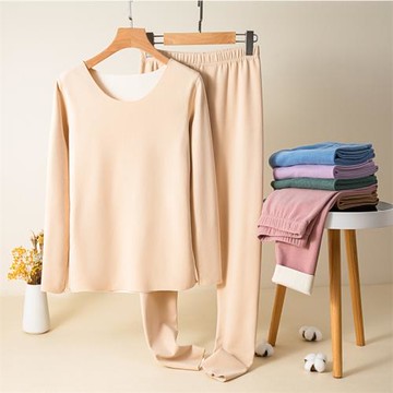 保暖內衣女士加厚加絨套裝德絨貼身無痕秋衣秋褲秋冬季長袖打底衫