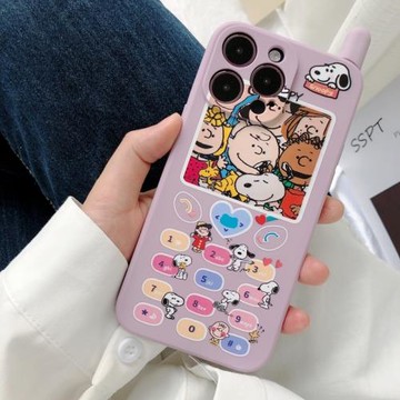 卡通可愛大哥大造型三星s23ultra手機殼s21plus保護套s20fe女note20+軟殼s22網紅s9/s8全包note10pro創意s24+