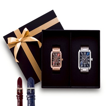 【THEODORA'S】[可選色]對錶禮盒-機會命運對錶(鋼鍊+真皮錶帶)【希奧朵拉】送男生 送女生 情侶