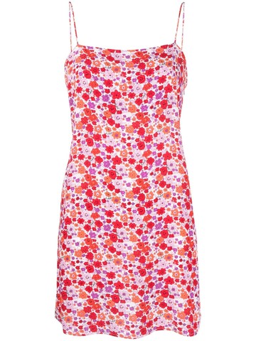 ROTATE - floral-print jacquard minidress - women - FSC Viscose/Viscose - XS - Red