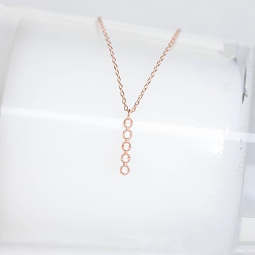 月光石925純銀五顆寶石排鑽設計項鍊