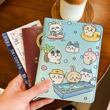 【臺灣-出貨】Chiikawa吉伊卡哇護照夾證件包保護套多功能卡包出國旅行便攜收納SLMS