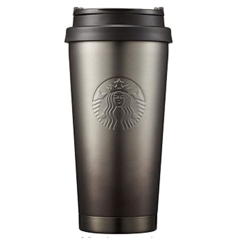 Starbucks Elma Black Stainless Steel Tumbler 473ml/スタバ