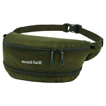 ├登山樂┤日本 mont-bell Pocketable Light 輕量收納腰包 卡其綠  1123984KHGN