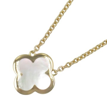 Van Cleef ＆ Arpels 梵克雅寶 Pure Alhambra 18K 黃金 白色貝母 吊墜項鍊 【二手名牌BRAND OFF】
