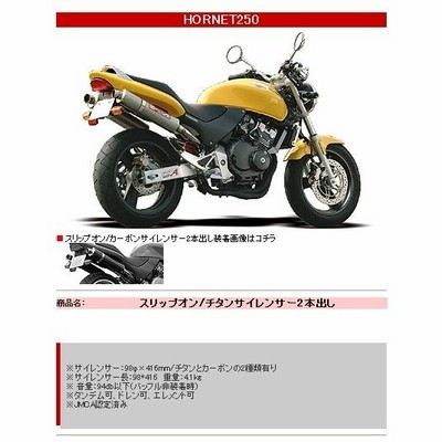 ホーネット250 OVER スリップオンマフラー カーボンサイレンサー HONDA