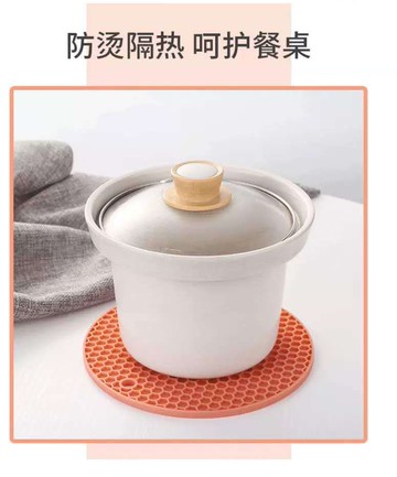 FB4713 大號蜂巢矽膠防滑隔熱墊 (一組10入，顏色隨機)