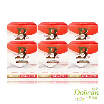 多立康 維生素B群緩釋膜衣錠60粒x6盒，共360粒 (緩釋B群 綜合維他命B群 長效吸收)