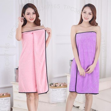 珊瑚絨浴巾百變可穿浴裙三用家居服加厚吸水柔軟毛巾252DT01