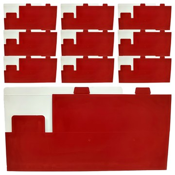 梯形提盒  10入/包  白卡紙+霧膜  晨曦紅  1組