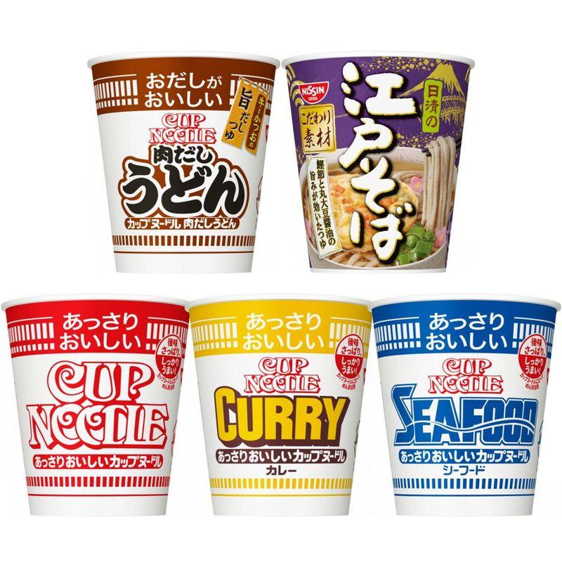 5種 日清食品 あっさりカップヌードル x4 あっさりシーフード x4 あっさりカレー x4 肉だしうどん x4 江戸そば x4 詰め合わせ