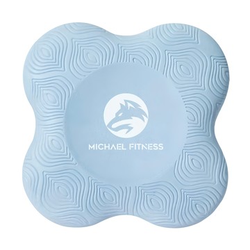 MICHAEL FITNESS 麥克健身 瑜珈跪墊 穩固防滑 優選TPE環保原料 高密度快速回彈  195 x 195 x 4mm  藍色  2個