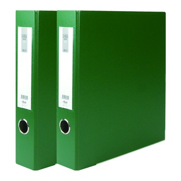 Midas D型環層壓板活頁夾 附名牌夾 3孔 A4 5cm  2個  綠色