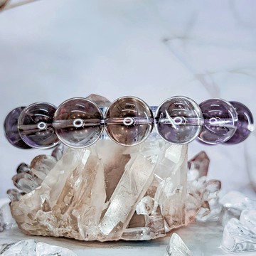 【紫黃晶】透料大咪紫黃水晶手鍊