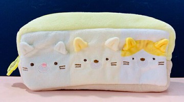 【震撼精品百貨】角落生物 Sumikko Gurashi SAN-X 筆袋/化妝包-絨毛貓咪#72758 震撼日式精品百貨