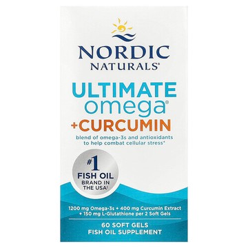 Nordic Naturals, Ultimate Omega + 薑黃素，60 粒軟膠囊