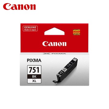 【CANON 佳能】 CLI-751XL BK 黑色 原廠墨水匣 CLI751XL 含台灣地區專用貼紙