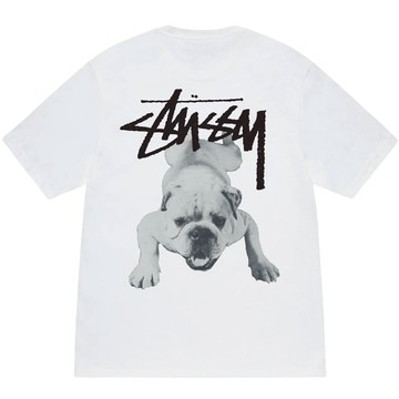 STUSSY 1905159 STOCK DOG TEE 短T (白色)