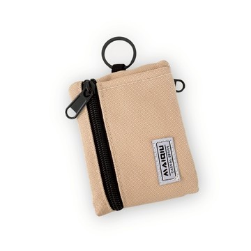 【MQ】證件零錢掛包/零錢包-沙色 悠遊卡包 信用卡包 學生錢包 零錢包 掛頸包