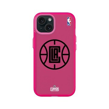 iPhone 15 Clear 粉漾桃 - NBA - B&W-洛杉磯快艇 L.A. Clippers B&W - Light